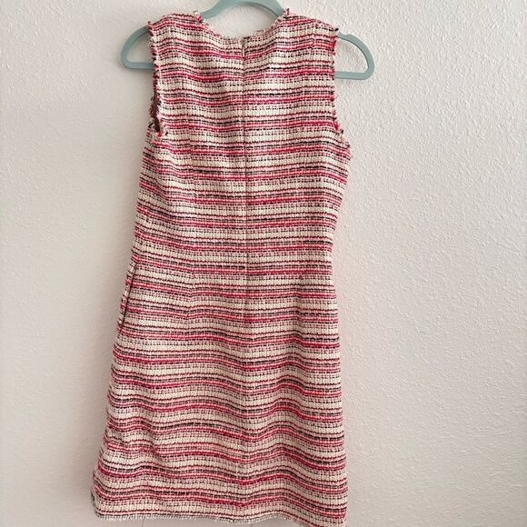 Rebecca Taylor Optic Tweed pink and red and navy Dress size 8 - Picture 4 of 7